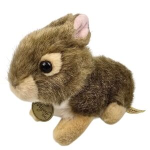 NEW! Aurora - Miyoni Tots 7" Eastern Cottontail Rabbit Realistic Stuffed Animal